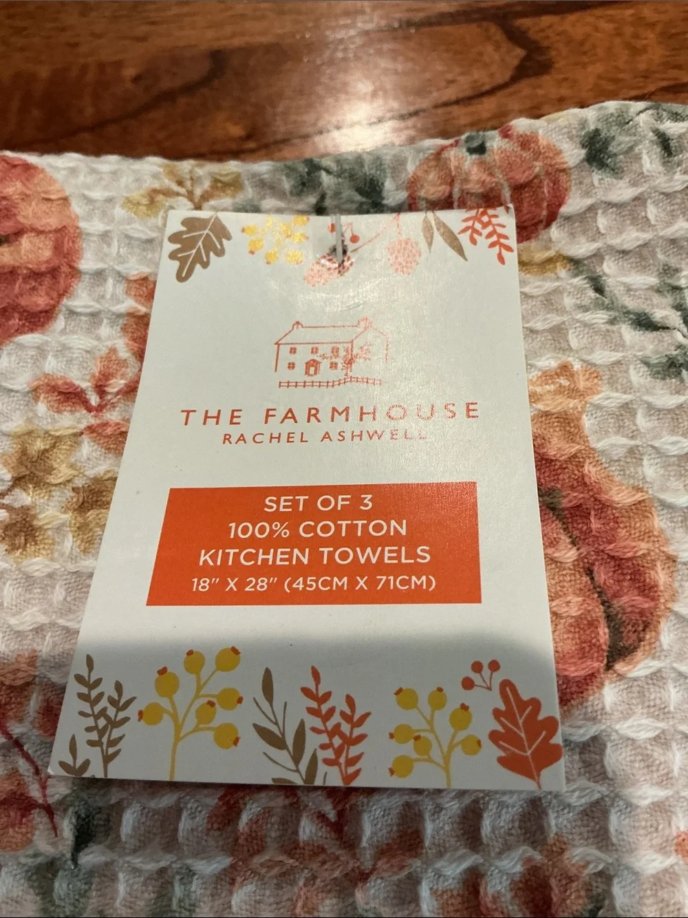 The Farmhouse Fall / Autumn Woodland Animal Inspired Kitchen Towels - Set of 3
